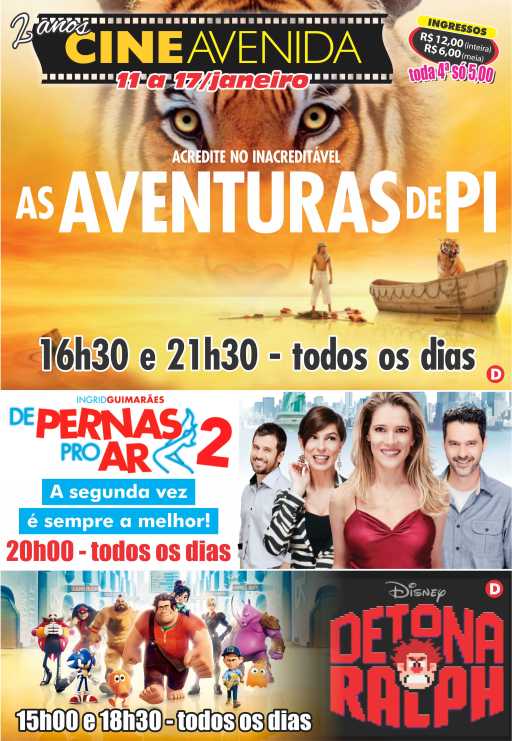 Na telona: 11 a 17 de janeiro!